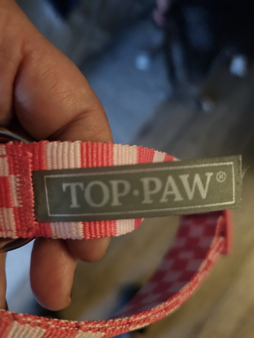Top Paw Two-Tone Pink Striped Dog Collar